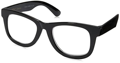 Betsey Johnson Thea Blue Light Glasses Reading Glasses, Shiny Black, 142mm US | Amazon (US)