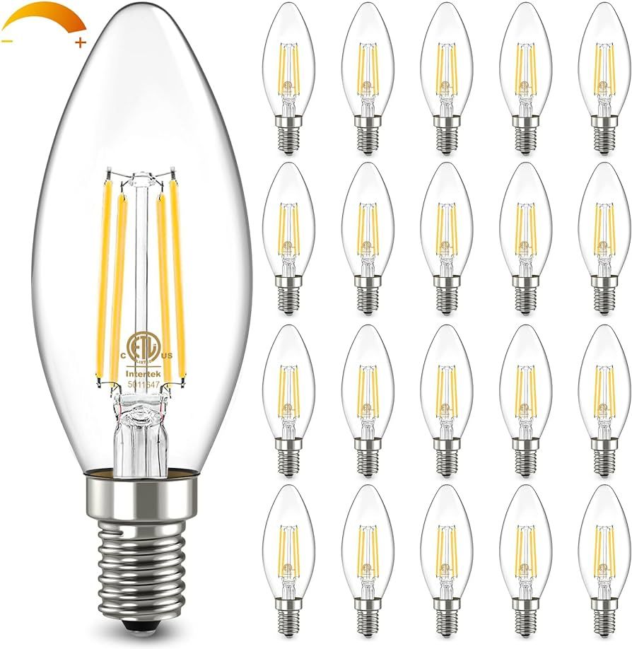 E12 Candelabra Bulb 60 Watt Equivalent, Led Chandelier Light Bulbs Dimmable, 550 Lumens 4000k Neu... | Amazon (US)