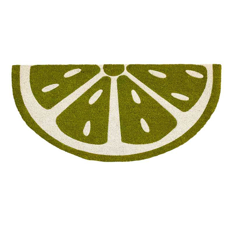 Lime Slice Shaped Coir Mat, 22x47 | At Home