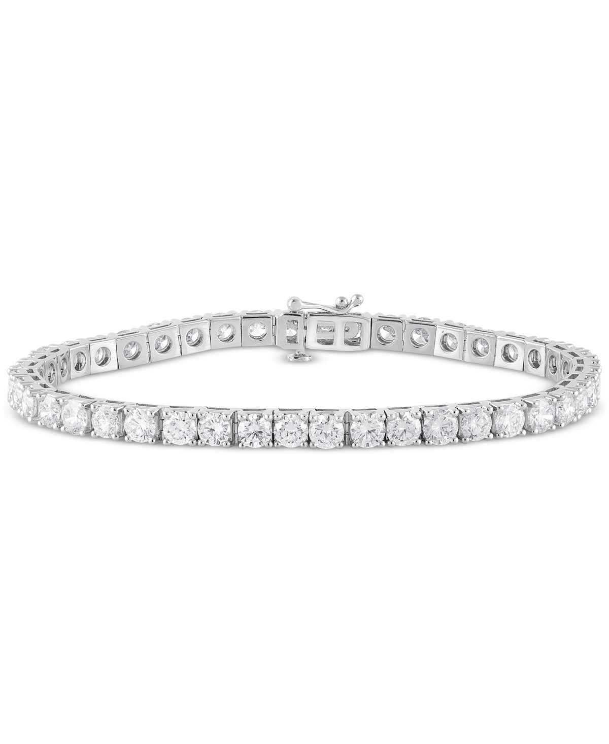 Badgley Mischka Lab Grown Diamond Tennis Bracelet (10 ct. t.w.) in 14k White, Yellow or Rose Gold - White Gold | Macy's