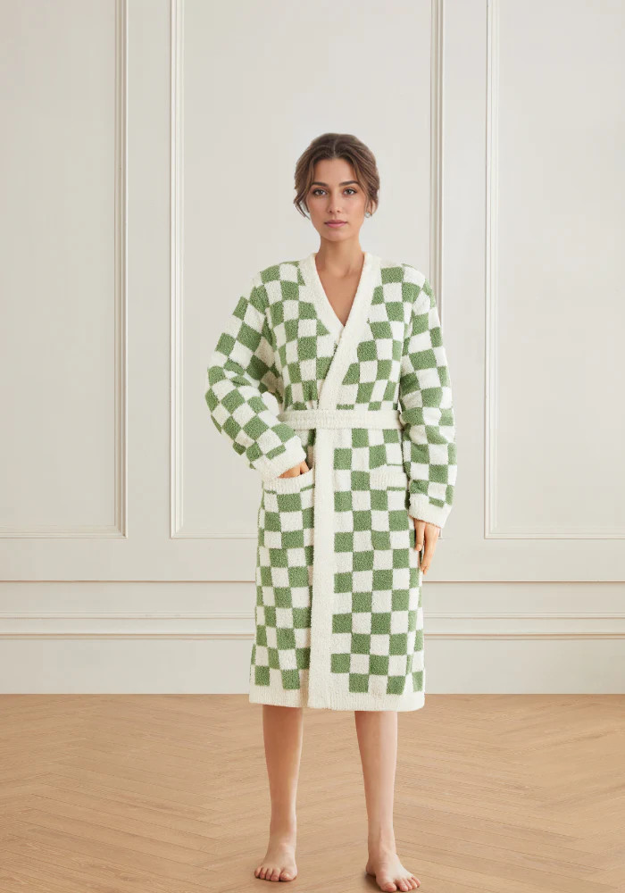 Checkered Buttery Robe- Colors Pre Order 7-16 | The Styled Collection