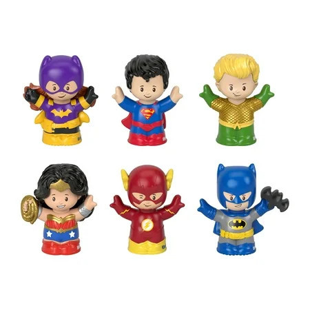 Fisher-Price Little People DC Super Friends Crime-Fighting Figure Pack, 6 Toddler Toys | Walmart (US)
