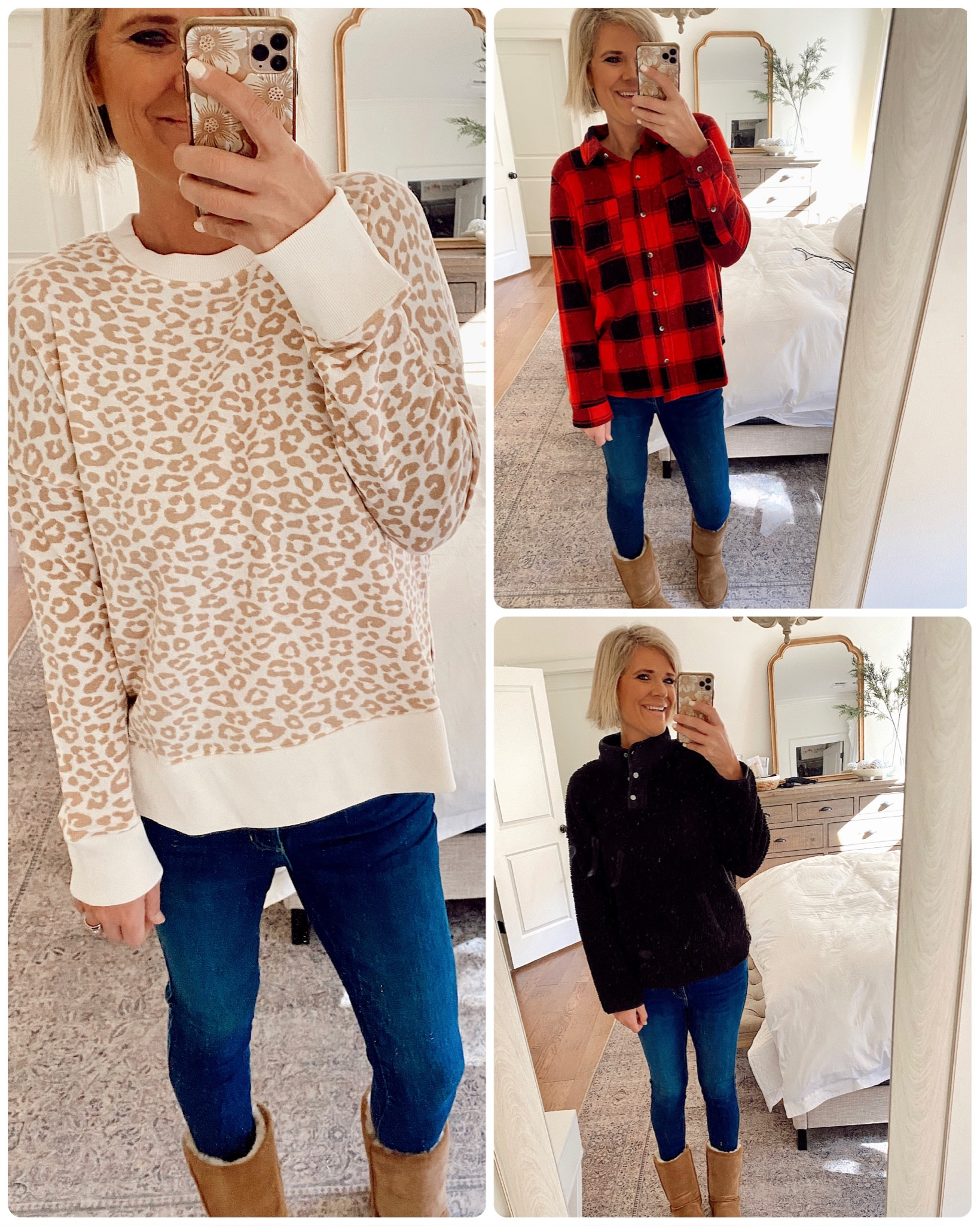 Walmart finds, cozy edition! Loving all three of these @walmartfashion #ad looks!! sweatshirt // flannel // Walmart outfit  #walmartfashion 

#LTKSeasonal #LTKHoliday #LTKCyberweek