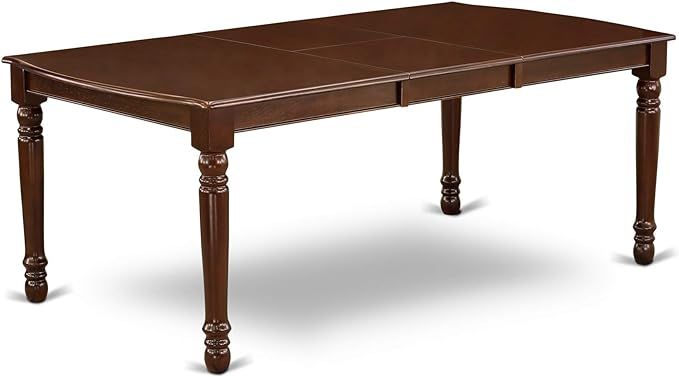 East West Furniture DOT-MAH-T Dover Dining Table - a Rectangle Wooden Table Top with Butterfly Le... | Amazon (US)
