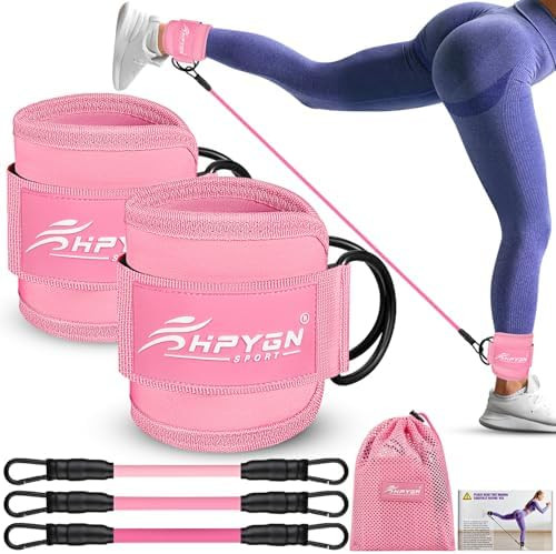 HPYGN Ankle Resistance Bands, Ankle Bands for Working Out with Cuffs, Resistance Bands for Leg Bu... | Amazon (US)
