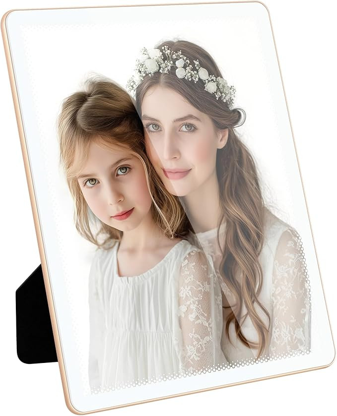 Bluesun 8x10 inch Metal Picture Frame, 8 by 10 Picture Frames Gold, Thin 10×8 Picture Frame Whit... | Amazon (US)