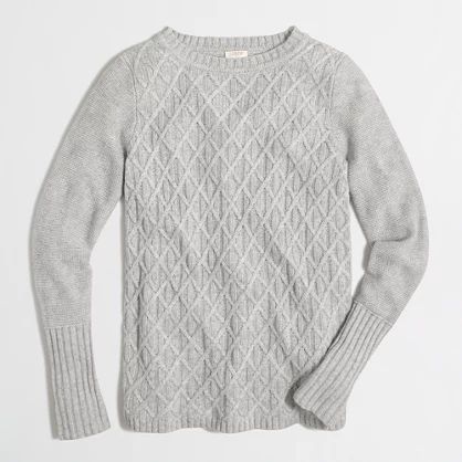 Factory cable-knit tunic sweater | J.Crew Factory