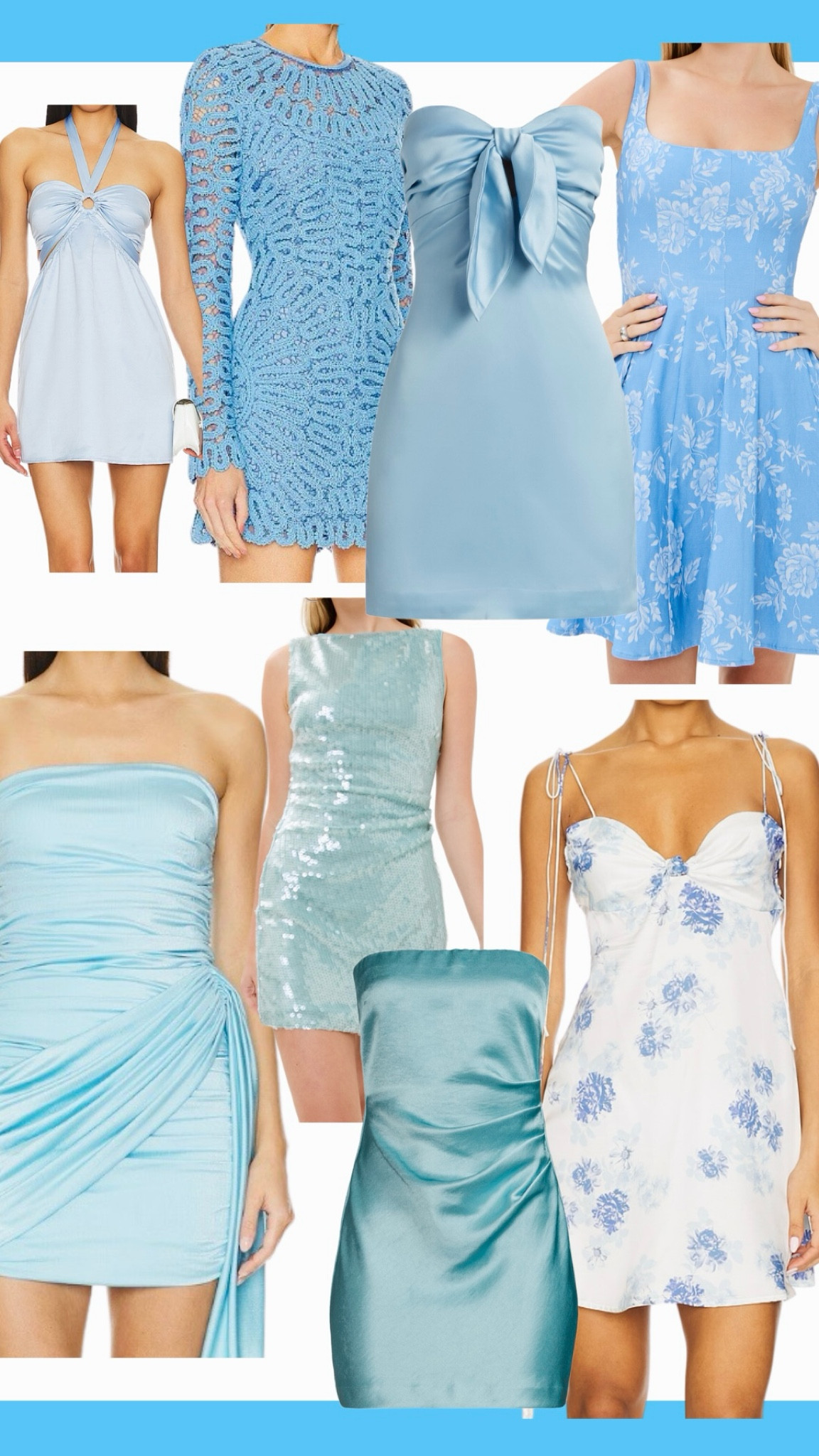 Blue dresses 🩵

#LTKSeasonal #LTKParties #LTKStyleTip