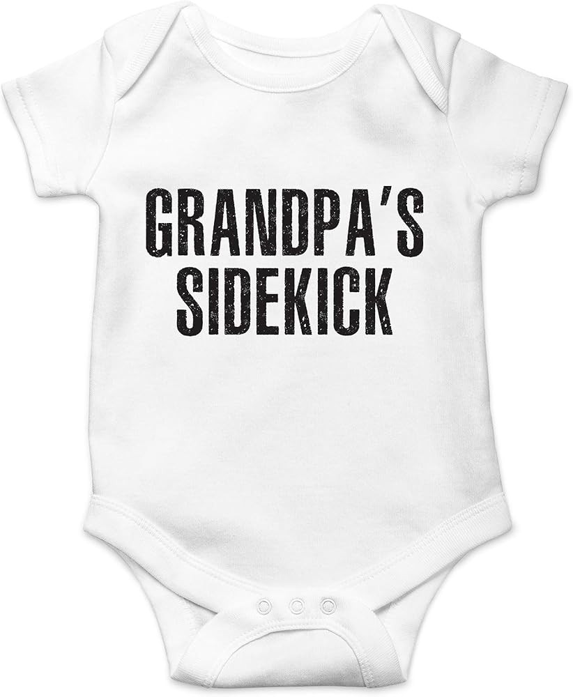 AW Fashions Grandpa's Sidekick Baby Bodysuit Cute Newborn Outfit Funny Boy Girl Grandparent Infan... | Amazon (US)