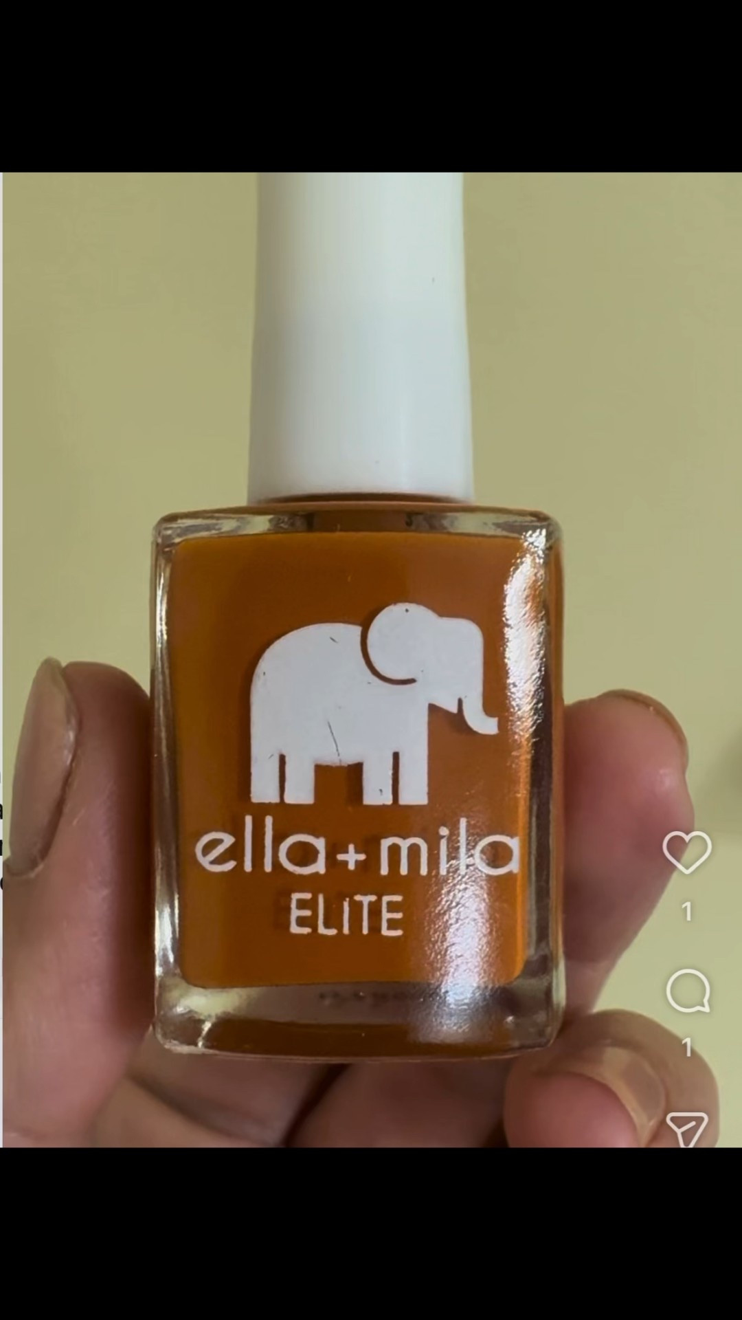“Sunset Escape” polish from @ellamila is my go-to nail color! 💅🏽 Only $11 a bottle! 🧡