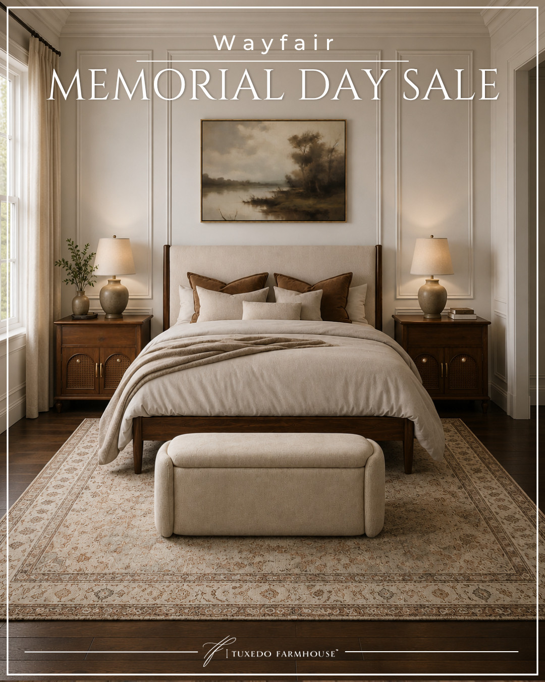 ✨ The Wayfair Memorial Day Sale is officially tempting me to redecorate everything 🤍 If you've been waiting to invest in those larger pieces — now is the time. Think timeless furniture, cozy bedroom upgrades, warm wood tones, beautiful rugs, and elevated details that make your home feel designer-inspired without paying designer prices. 

 #LTKSeasonal #LTKHome #LTKSaleAlert