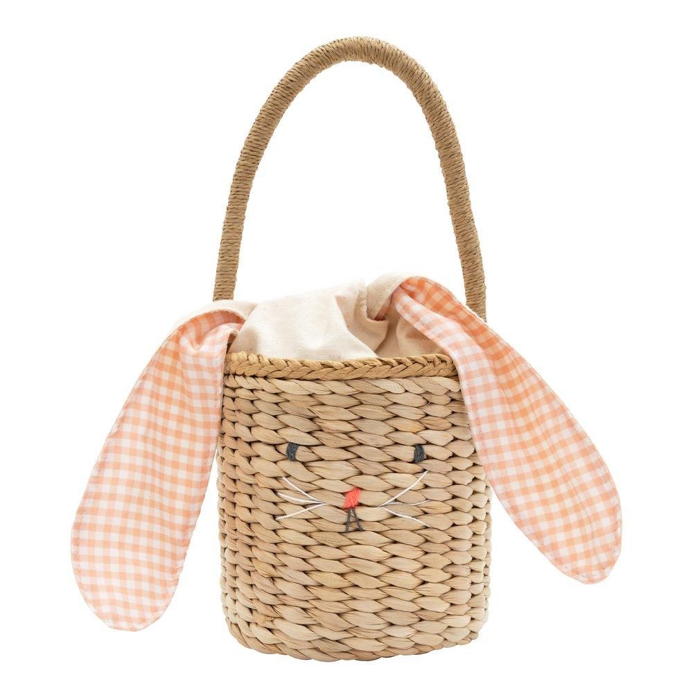 Meri Meri Bunny Straw Basket Bag | JoJo Mommy