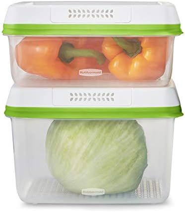 Rubbermaid 2114815 FreshWorks Saver, Large Produce Storage Containers, 4-Piece Set, Clear | Amazon (US)