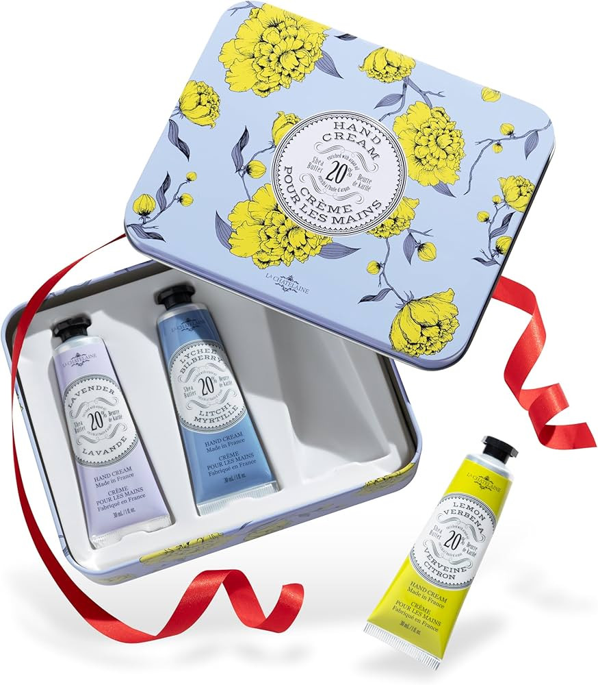 La Chatelaine French Hand Cream Trio Tin, Holiday Gift Set, Hand Lotion for Women, Made in France... | Amazon (US)