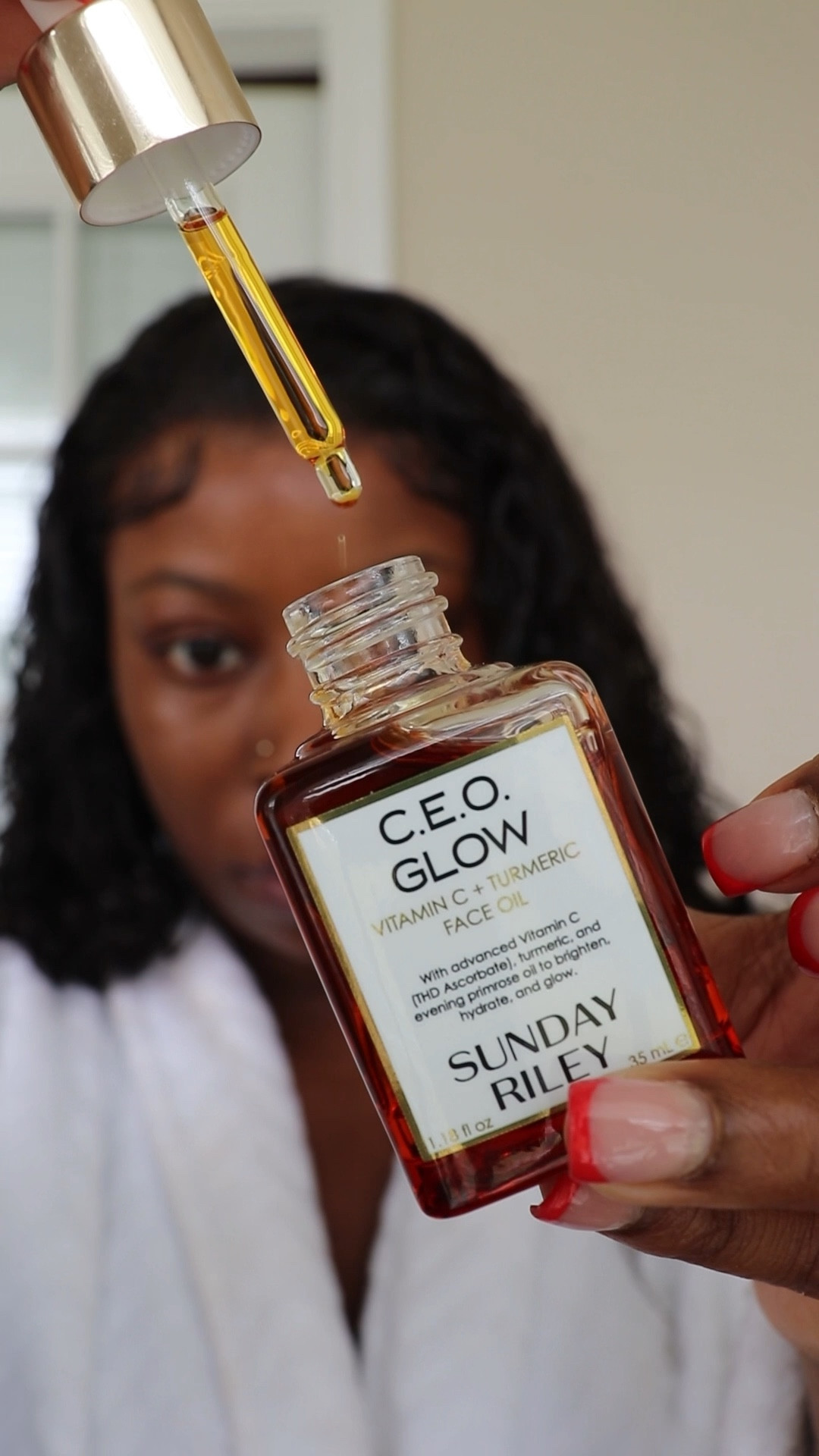 White Robe Series 2 Skin care is self care this CEO GLOW face oil from Sunday Riley gives the perfect balance of hydration without leaving the skin greasy and the turmeric helps to brighten your complexion it’s a staple in my skin care routine #skincare #selfcare #sundayriley #skincareroutine #skinroutine 

#LTKsalealert #LTKbeauty #LTKitbag