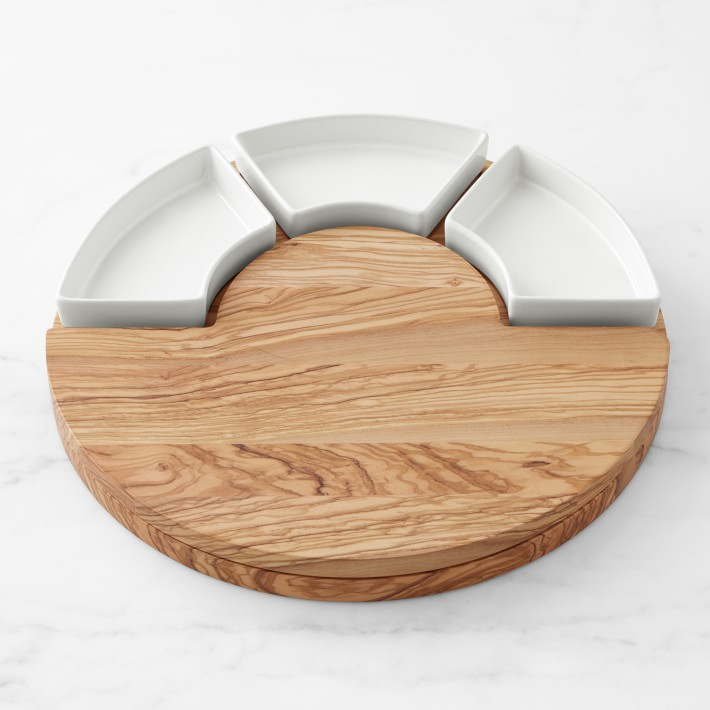 Olivewood Cheese Set with Knives | Williams-Sonoma