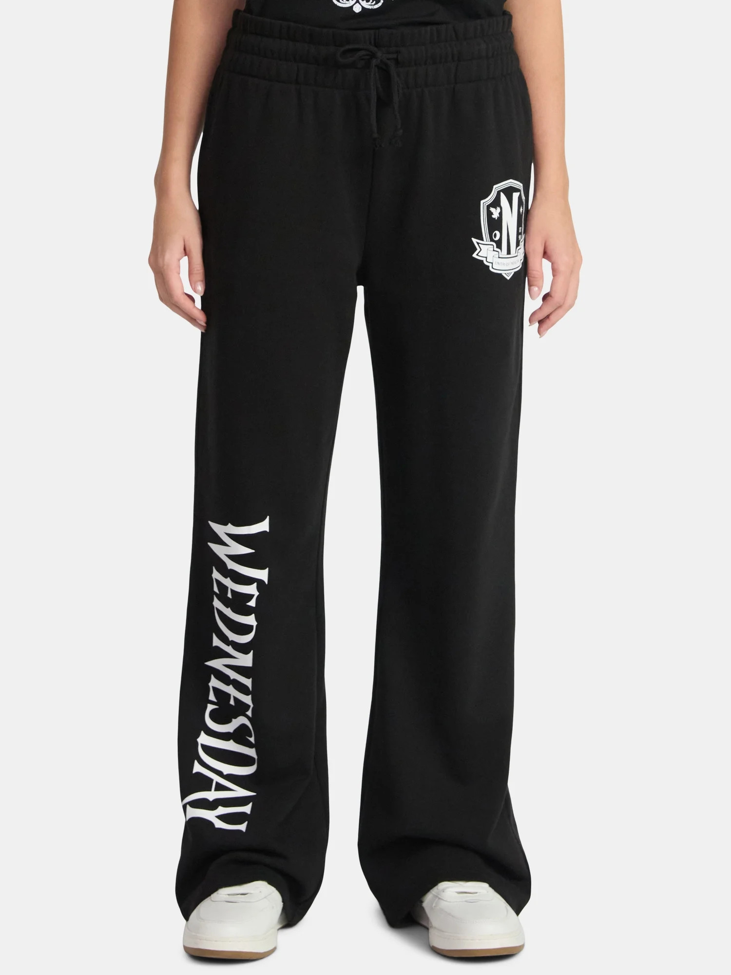 Wednesday, Juniors Graphic Pants, Badge Logo, Sizes XXS-2XL | Walmart (US)