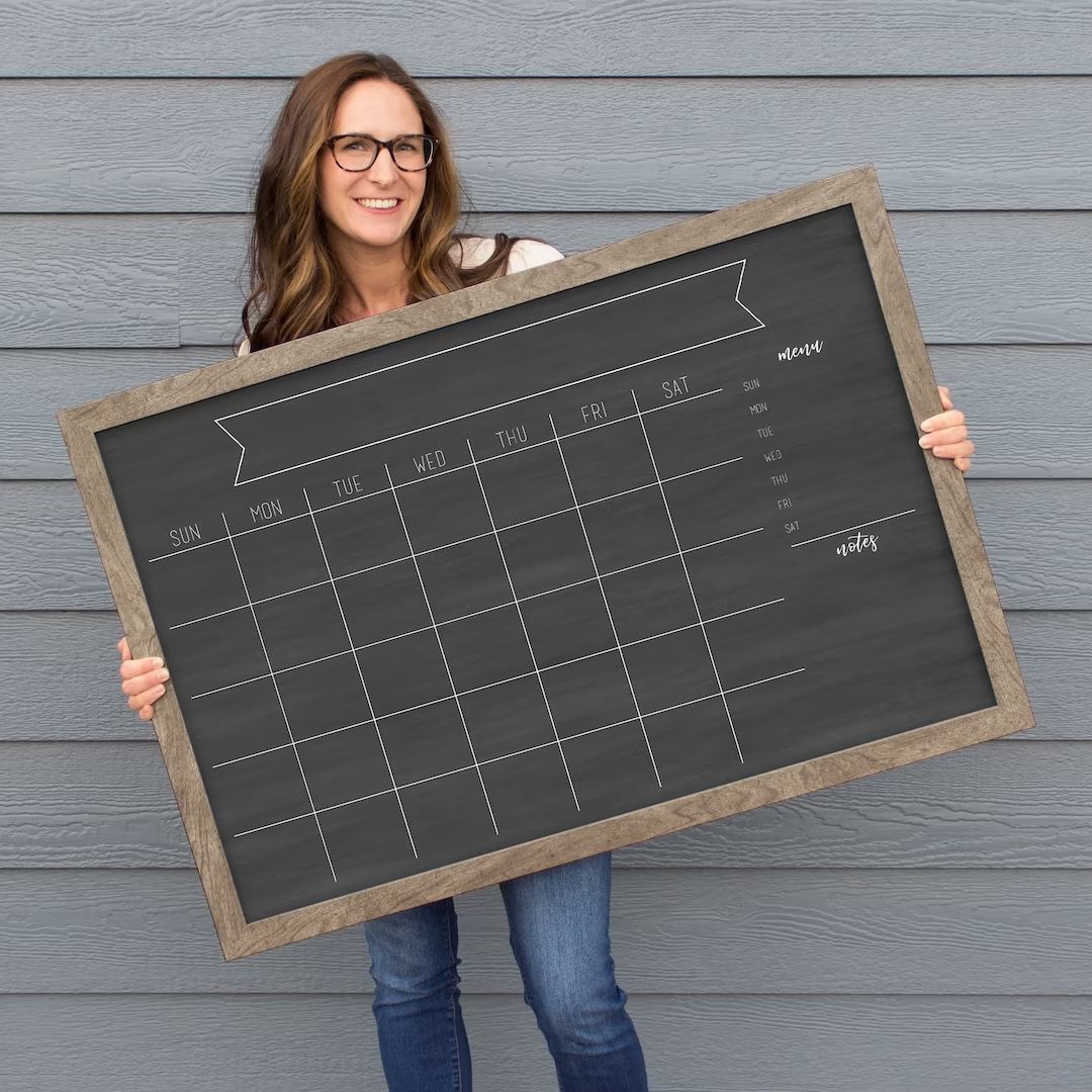 Chalkboard Calendar for 2022 Not Personalized Large Wall Calendar Reusable Calendar Calendar Plan... | Etsy (US)