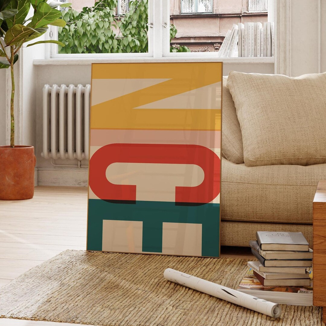 Colorful Nice Typographic Digital Art - Etsy | Etsy (US)