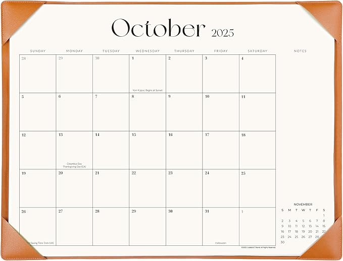 Simplified Desk Calendar 2025-2026 with Desktop Mat, Cabbrix Large Desk Pad Calendar 21" x 16-1/2... | Amazon (US)