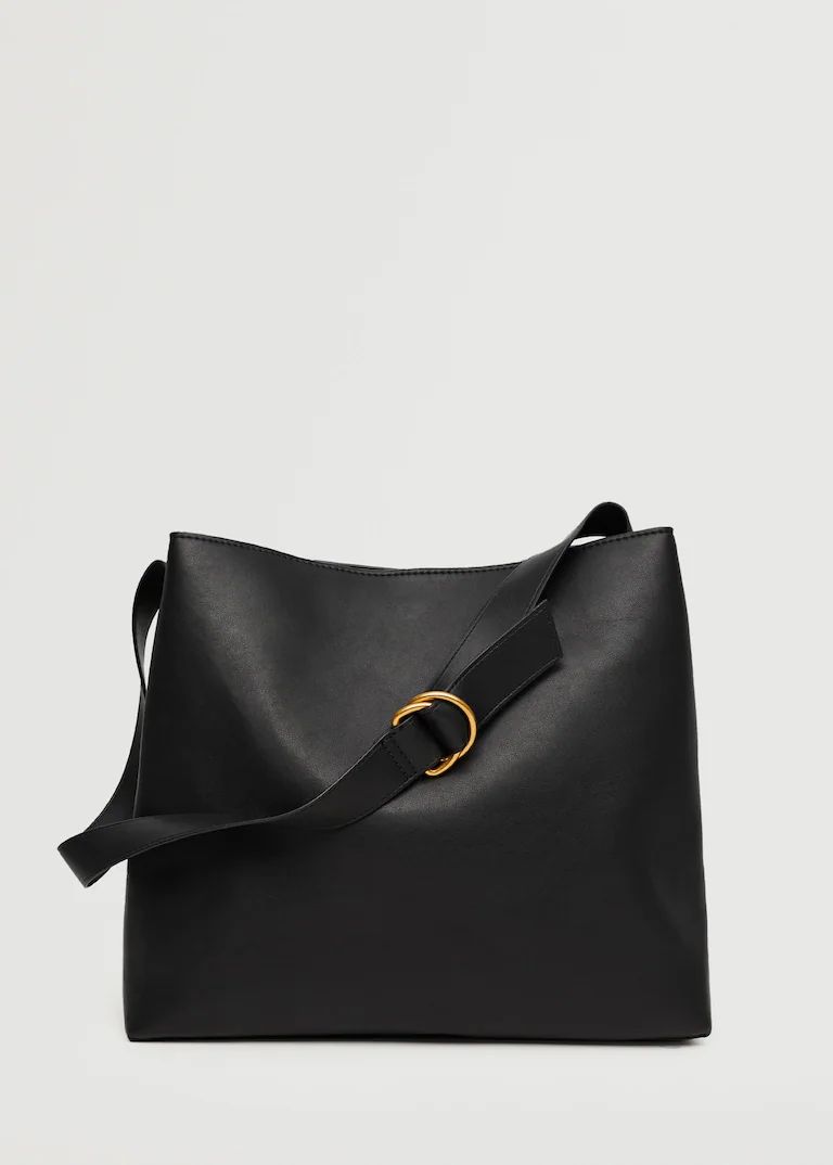 Buckle detail shopper bag | MANGO (UK)