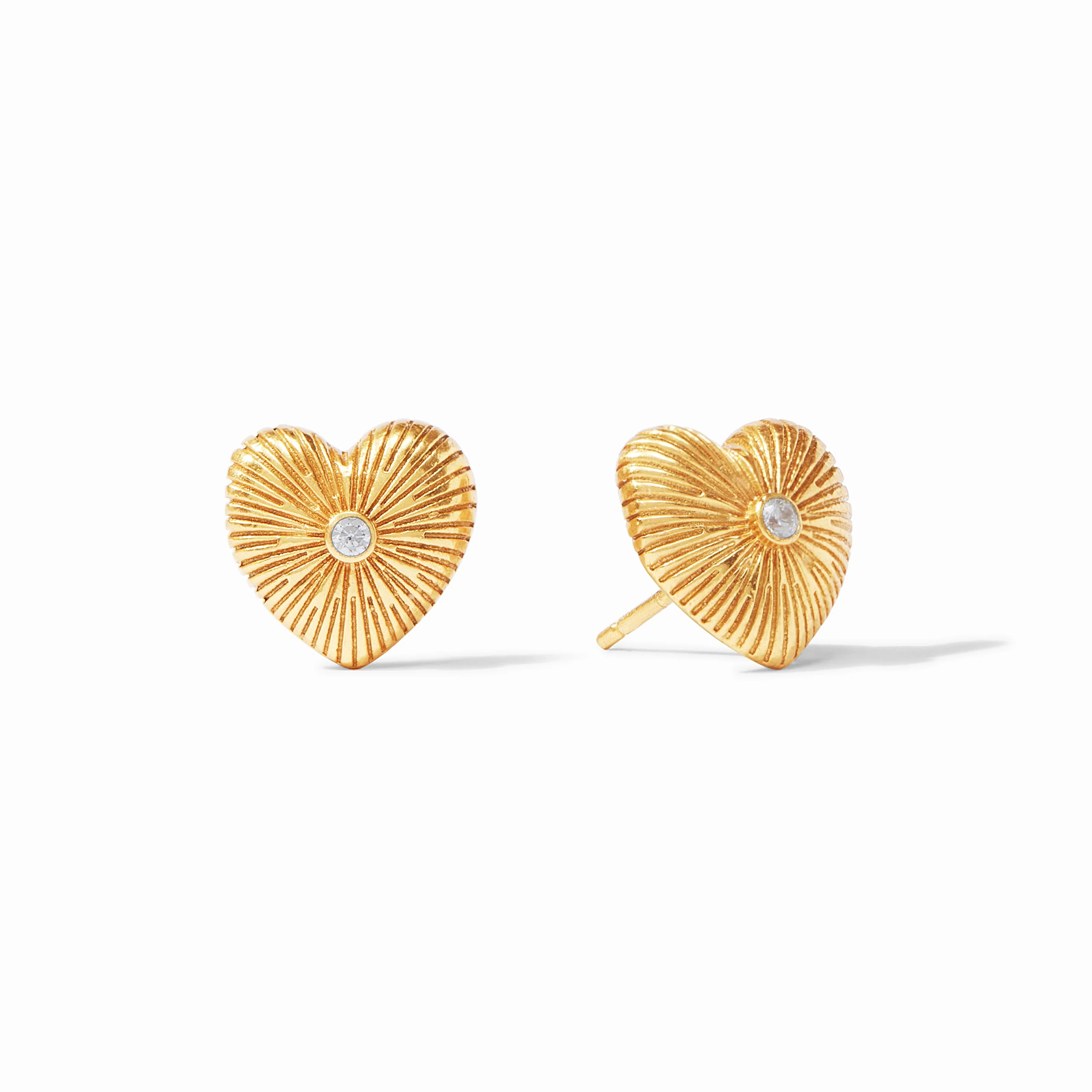 Esme Gold Heart Stud Earrings | Julie Vos | Julie Vos