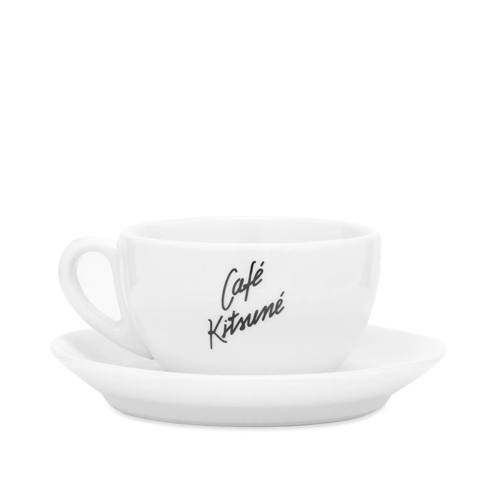Cafe Kitsuné Ceramic Cup & Saucer - L White | END. | End Clothing (US & RoW)