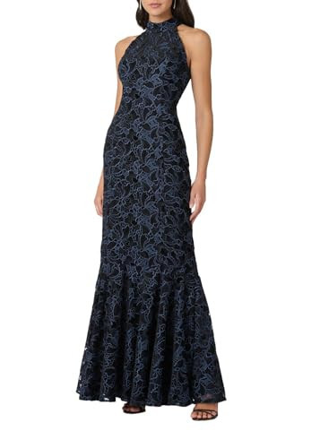 Shoshanna Women's Midnight Velvet Lace Marcia Dress, Jet/Blue, 8 | Amazon (US)