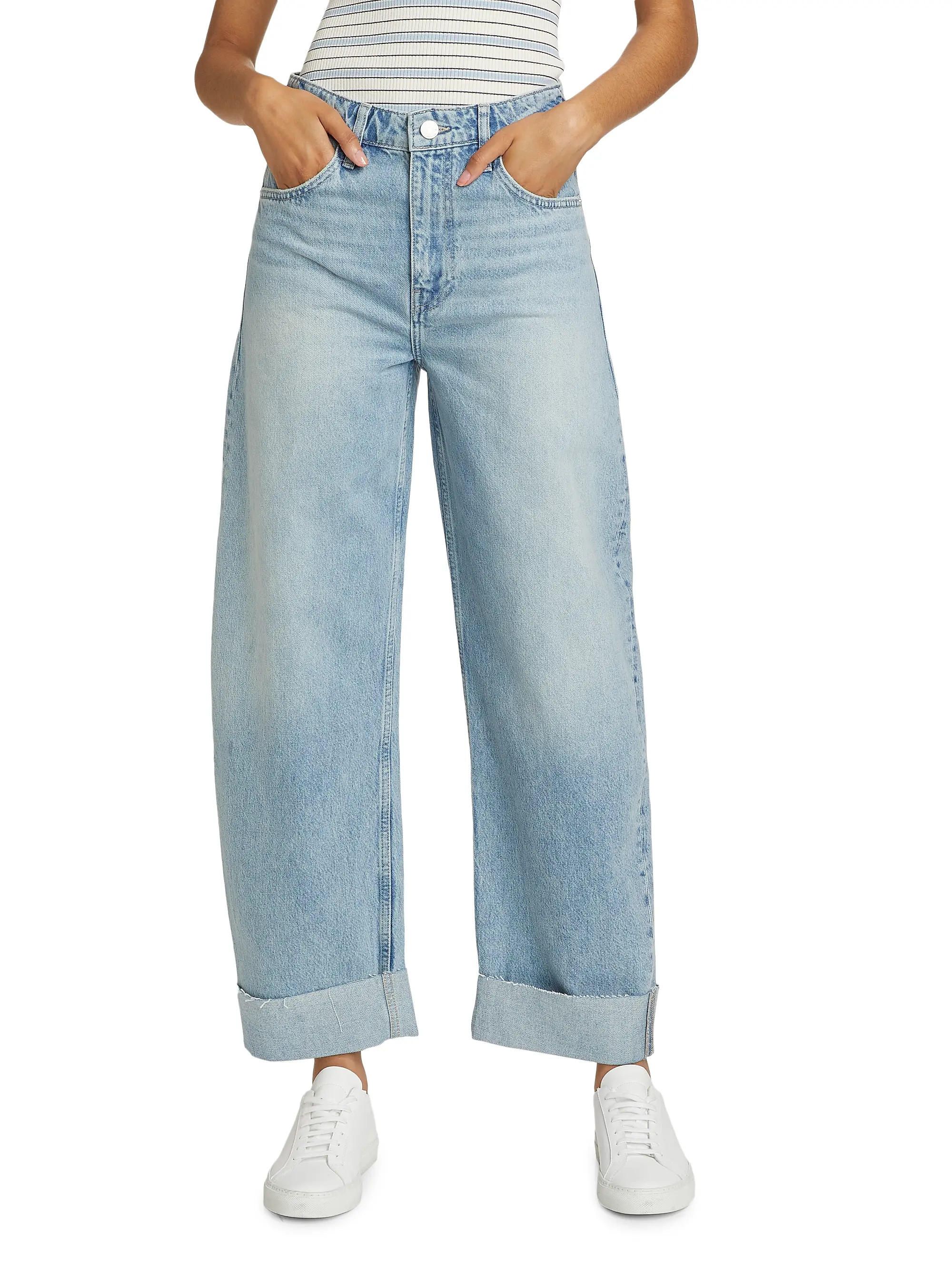 Barrel Cuffed-Hem Jeans | Saks Fifth Avenue