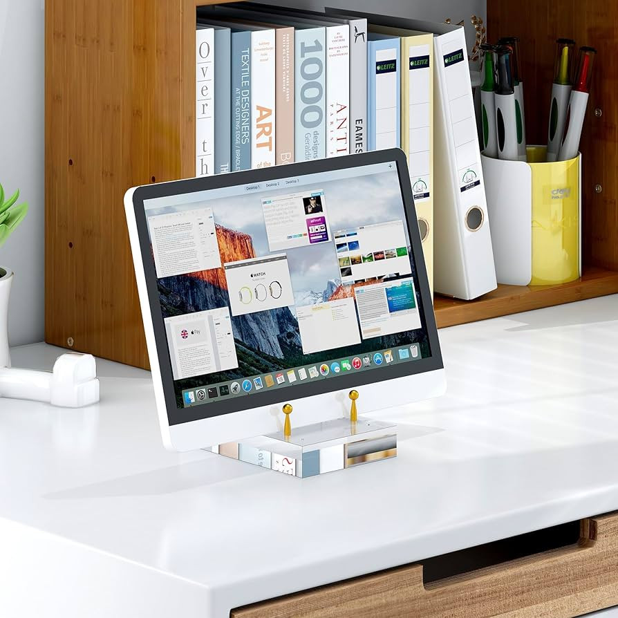 SVENJBB Acrylic Easel Display Stand with Adjustable Gold-Toned Pegs – Crystal Clear Acrylic wit... | Amazon (US)