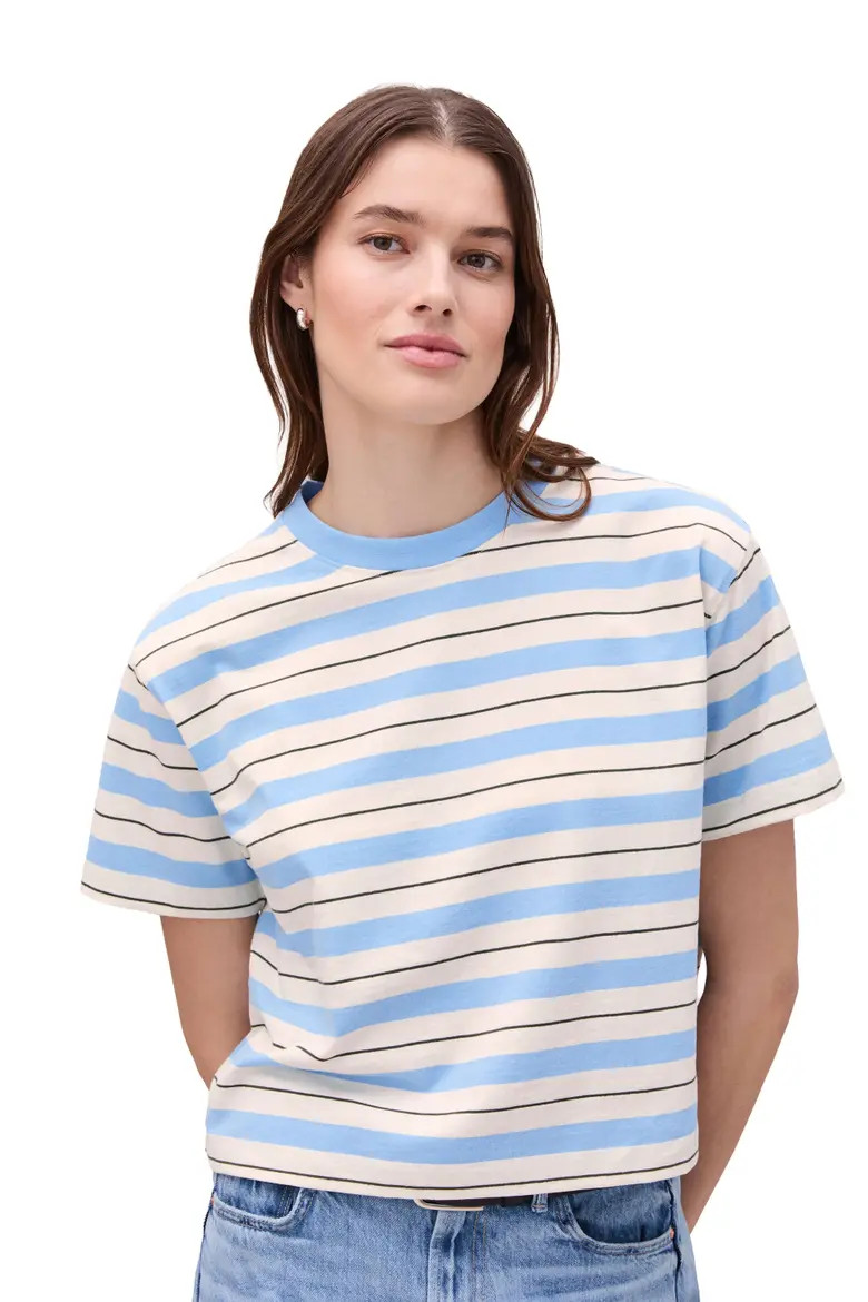 The Recycled Stripe Crop Tee (Women) | Nordstrom | Nordstrom