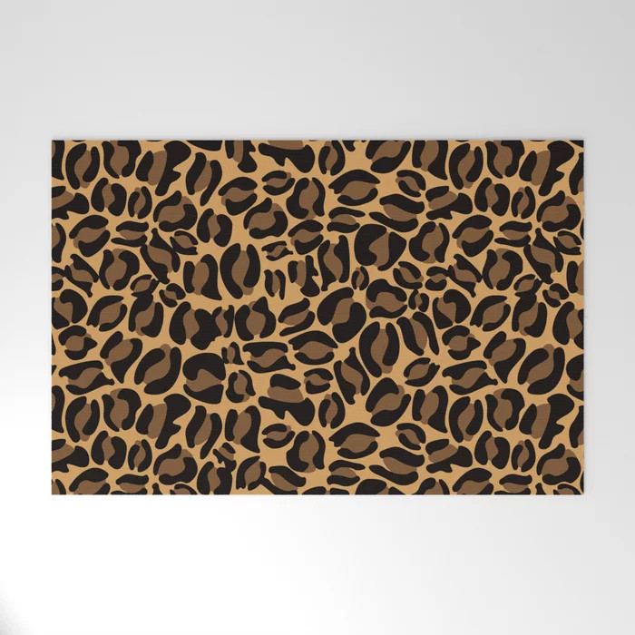 Leopard Print | Cheetah Texture Pattern Outdoor Welcome Mat by Koovox - 30" x 20 | Society6