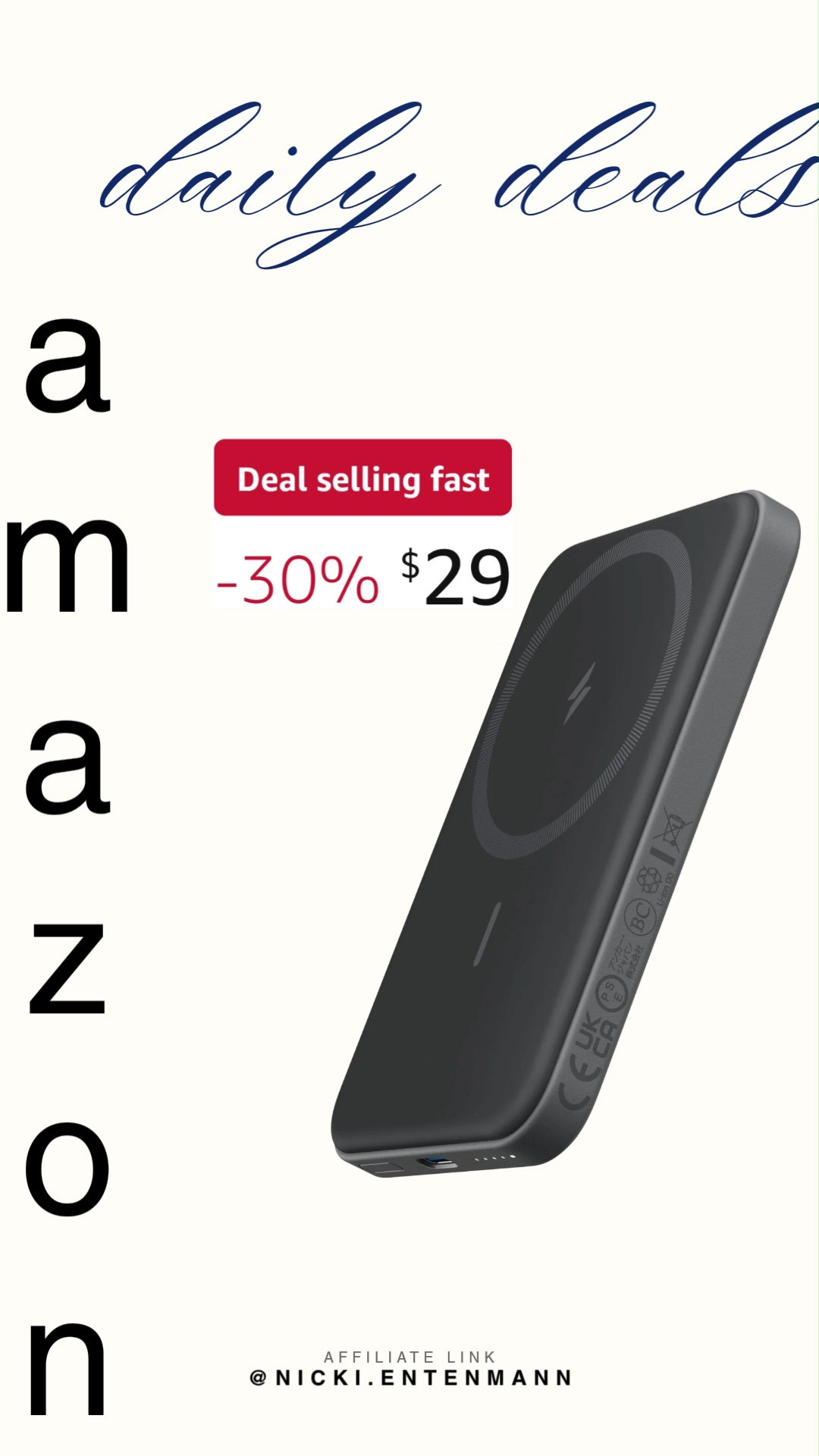 Anker 621 Magnetic Portable Charger keeps your phone powered with a slim design, strong hold, and reliable charge that fits perfectly into busy days and on‑the‑go adventures. 🔋📱✨  

#Anker #portablecharger #magneticcharger #powerbank #techgadgets #smartdevices #chargingessentials #mobileaccessories #traveltech #electronics 

 #LTKHome #LTKSaleAlert #LTKTravel