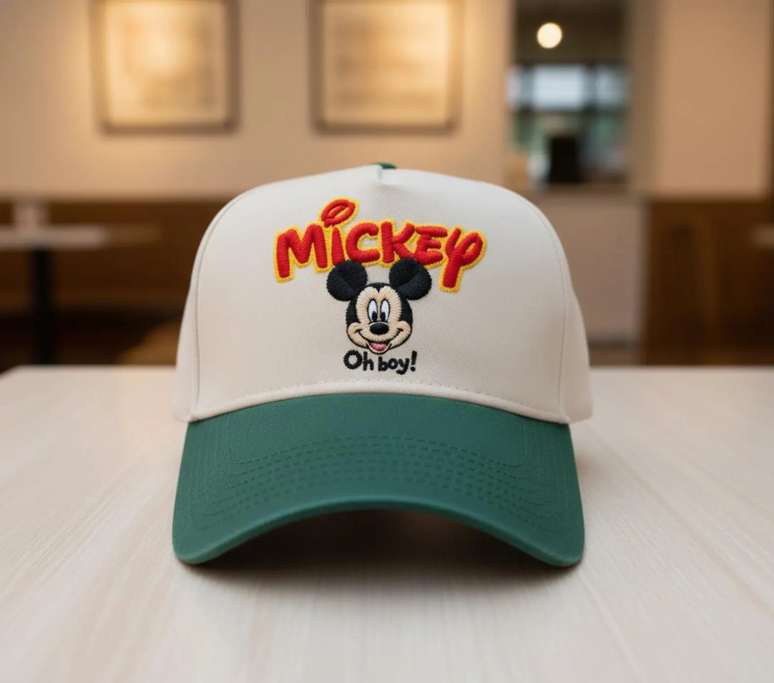 Mickey Mouse “oh Boy!” Embroidered Baseball Cap, Classic Cartoon Character Snapback Hat With ... | Etsy (Global)