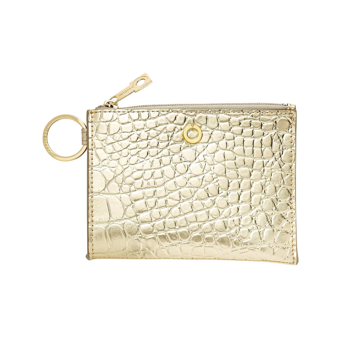 Solid Gold Rush Croc-Embossed - Ossential Leather Card Case | Oventure