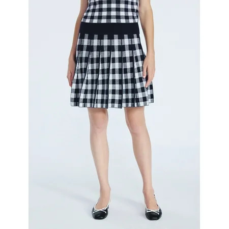 Free Assembly Women's Pleated Mini Sweater Skirt, Sizes XS-XXL | Walmart (US)