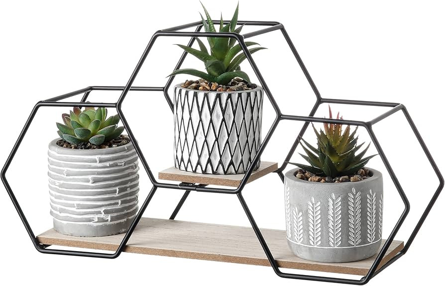 TERESA'S COLLECTIONS Modern Artificial Potted Plants for Home Decor, Indoor Fake Plant, Boho Deco... | Amazon (US)