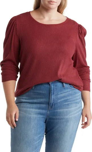 PHILOSOPHY REPUBLIC CLOTHING Ribbed Puff Shoulder Sweater | Nordstromrack | Nordstrom Rack