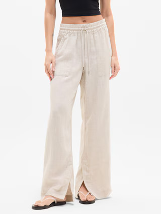 Retreat Linen High Rise Wide Leg Pant | Athleta