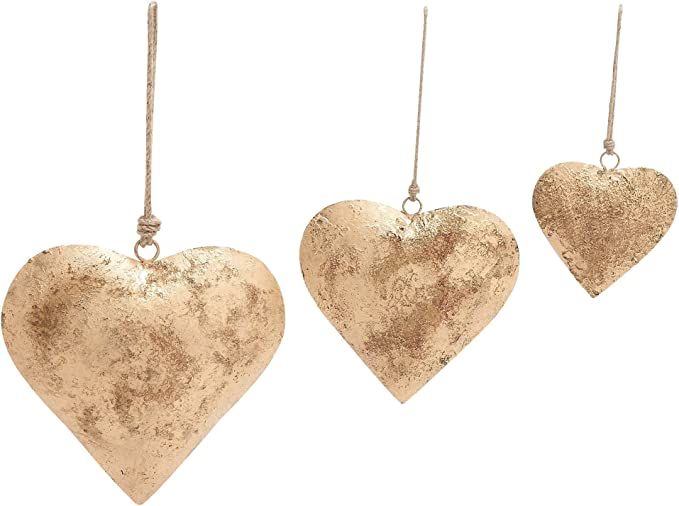 Deco 79 Set of 3 Gold Metal Rustic Windchime, 12" L x 3" W x 20" H | Amazon (US)