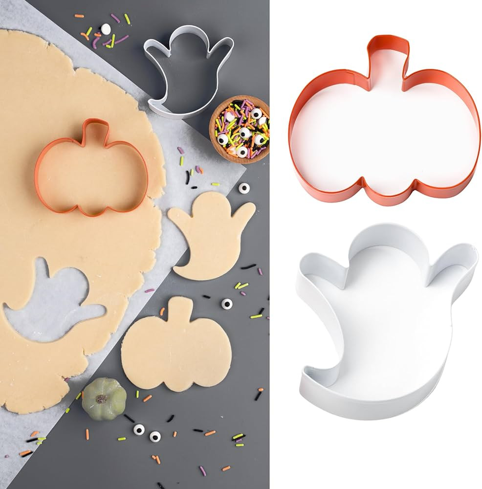 Cookie Cutter Kingdom, Halloween Cookie Cutters, 2 Pack, Stainless Steel, Beautful Coated Finish,... | Amazon (US)