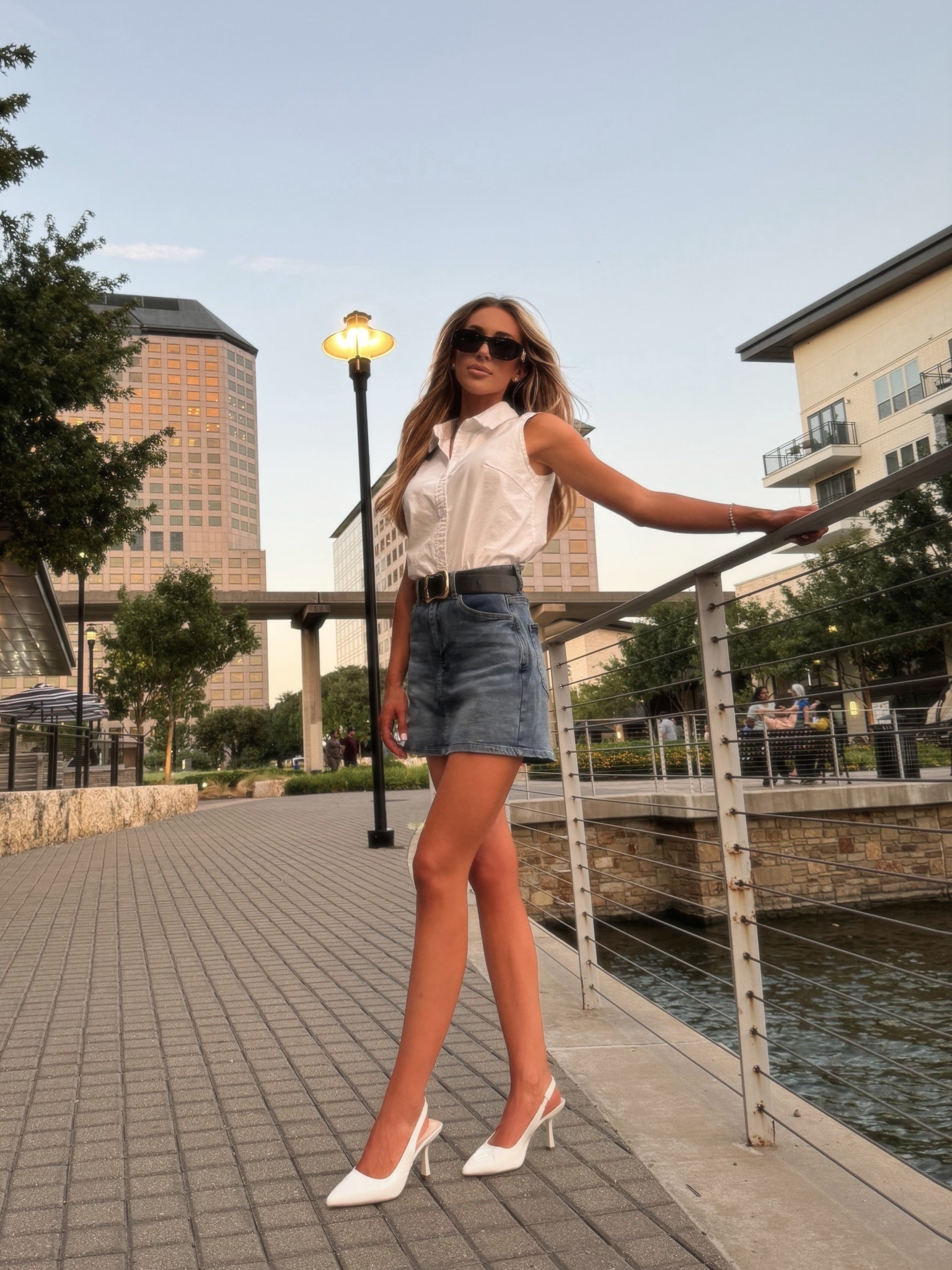 AMAZON SPRING SALE! This denim skort is one of my faves! Super stretchy and comfortable. Wearing size small. 

Also, these white heels are probably my most worn heels ever! The perfect height and extremely comfortable!

Denim skirt. Spring style. Outfit inspo. Style inspo. Spring outfit. Amazon finds. Amazon sale. Skort. Easy outfit. 

#LTKSaleAlert #LTKSeasonal