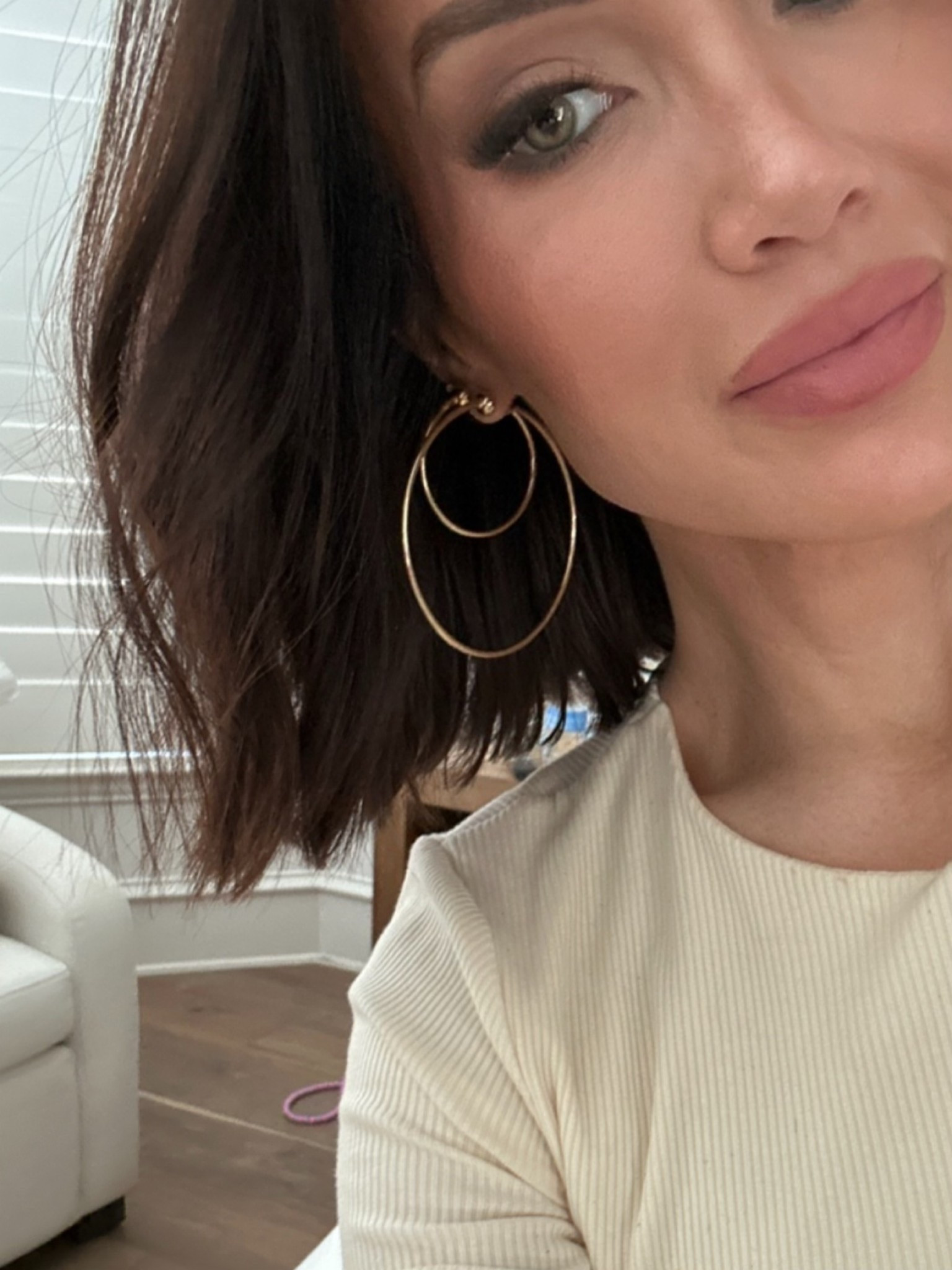 I have to rave about these earrings! They are flexible steel and no backing to lose 👏! I’m obsessed with them and love this double stack situation.

#LTKSeasonal #LTKootd #LTKOver40