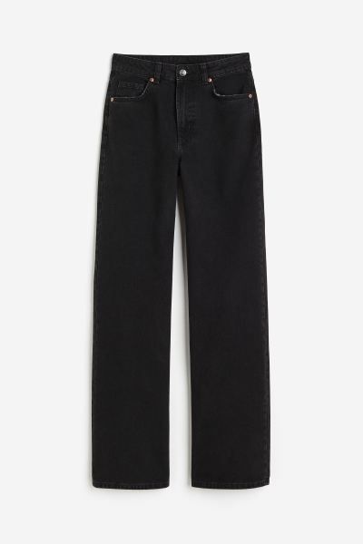 Wide High Jeans - Black - Ladies | H&M GB | H&M (UK, MY, IN, SG, PH, TW, HK)