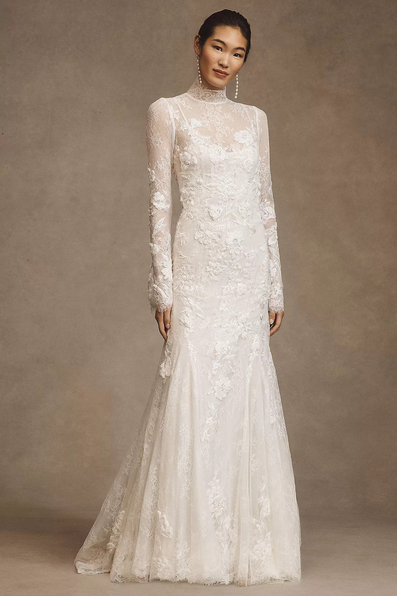 Willowby by Watters Serene Long-Sleeve Lace Wedding Gown | Anthropologie (US)