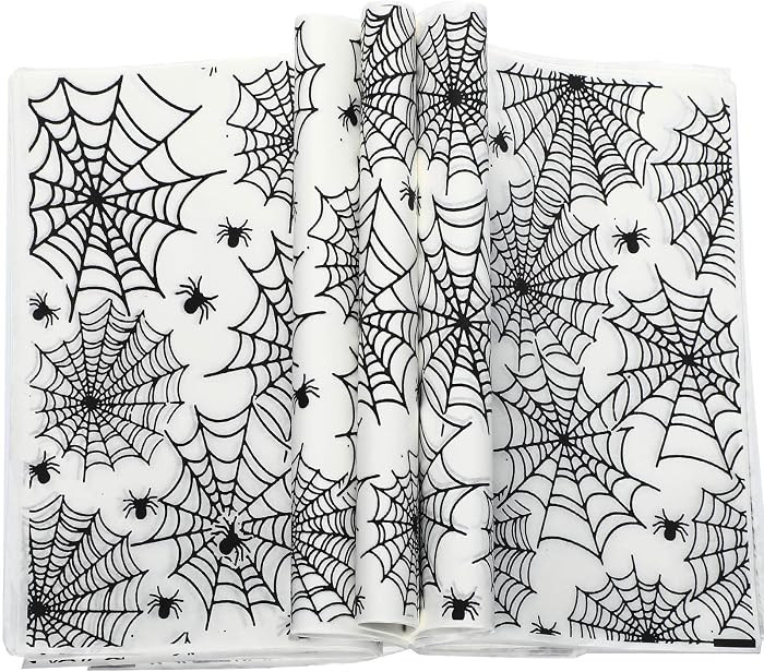 Yahenda 150 Pcs Halloween Wax Paper Sheet for Food Wrap, Black Spider | Amazon (US)