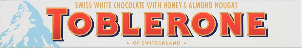 Toblerone Swiss White Chocolate Bar with Honey & Almond Nougat, 3.52 oz | Amazon (US)