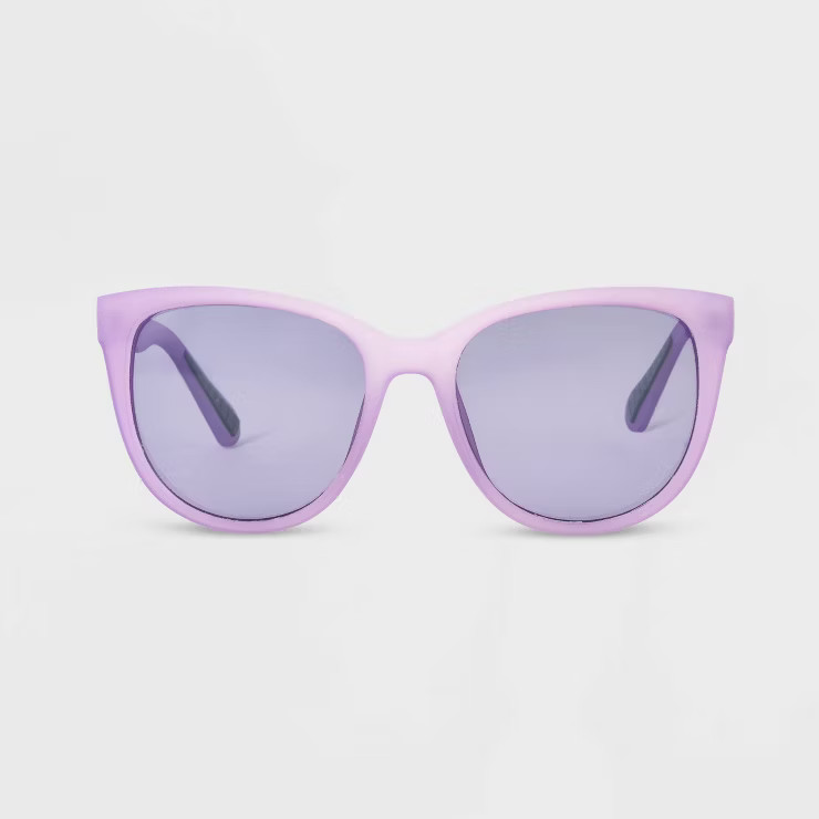 Women's Matte Plastic Cateye Polarized Sunglasses - All in Motion™ Purple | Target