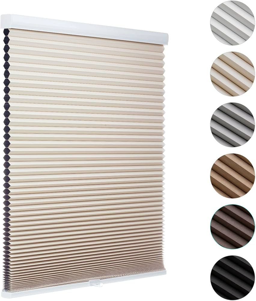 MYshade Blackout Cordless Cellular Shades Honeycomb Shade for Indoor Windows Room Darkening Blind... | Amazon (US)