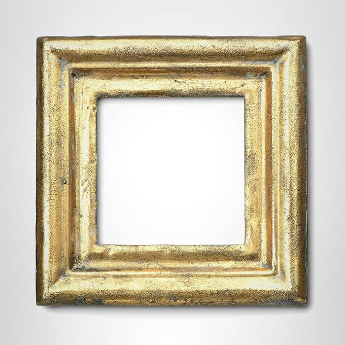 Creative Co-Op Antiqued Gold Square Picture Frame (Holds 3.5" x 3.5" Photo) | Amazon (US)